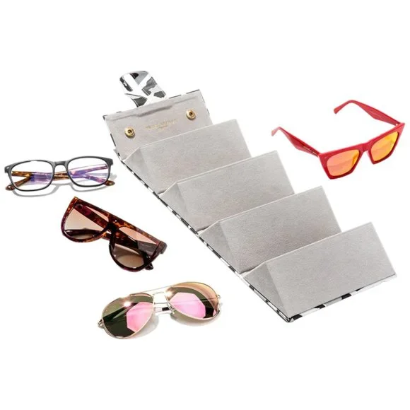 Prive Revaux 4 pair NESTING GLASSES CASE Black Travel Sunglasses NEW - Picture 2 of 2